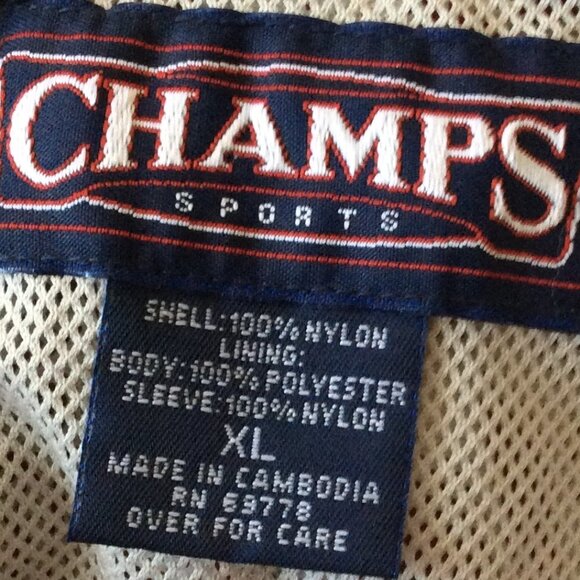 Champs Sport Full Zipper Closure Red Windbreaker Jacket Size XL - Picture 7 of 7